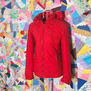 70s red jacket moto | S - M |  bright red Mossant Paris